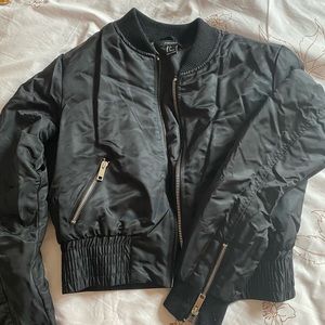 Black bomber jacket
